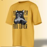 Cat with fish food tee.