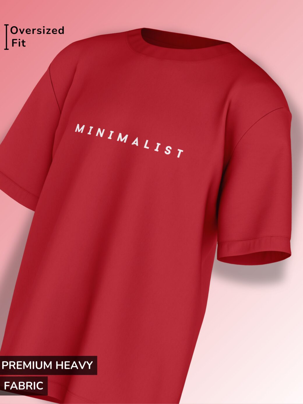 "Minimalist" text t-shirt.