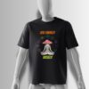 Black oversized T-shirt featuring a mystical mushroom with intricate patterns, surrounded by chakra-like symbols and 'Use Energy Wisely' text.
